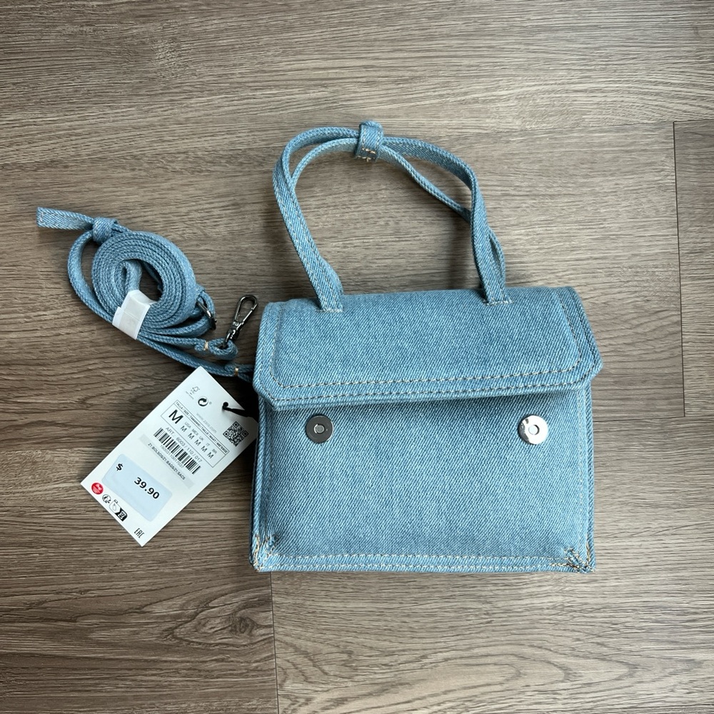 Zara Blue Denim Mini Bag